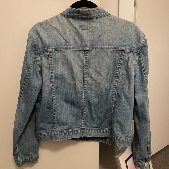 Vintage Y2K Denim Moto Jacket - Picture 2 of 6